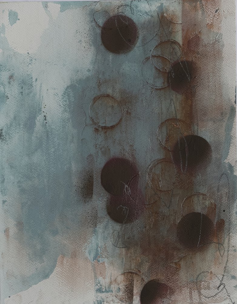 Aardse abstracte cirkels door Deb Chaney
