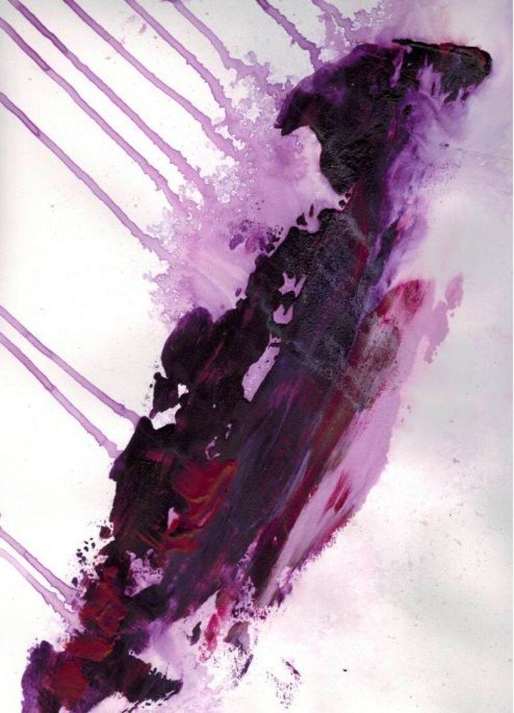 Vloeibaar paars, abstract door Deb Chaney