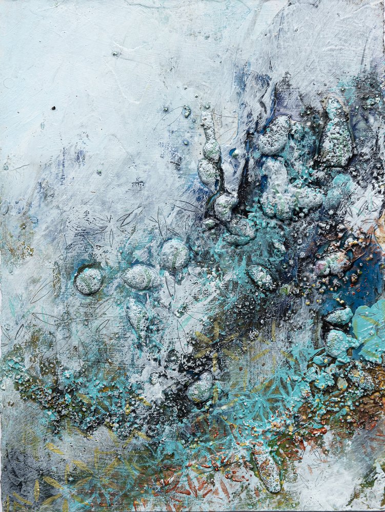 IJzige blauwgroene texturen door Deb Chaney