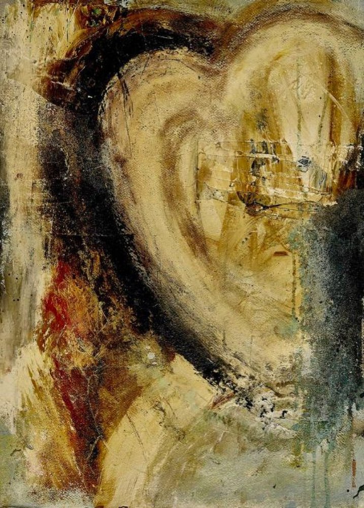 Gepassioneerd abstract hart door Deb Chaney