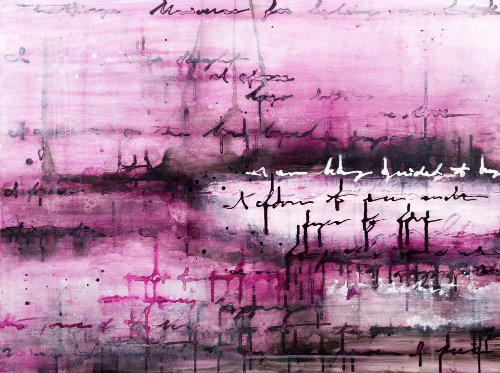 Roze abstract schrift door Deb Chaney