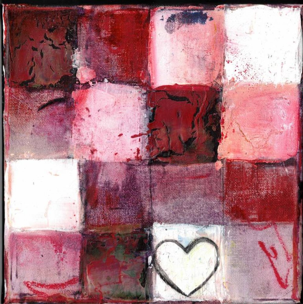 Rood geruit hart door Deb Chaney