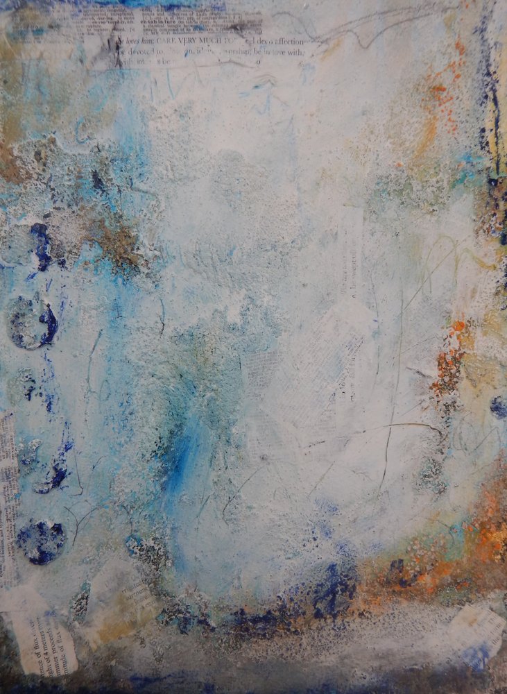 Blauwe tinten met textuur door Deb Chaney