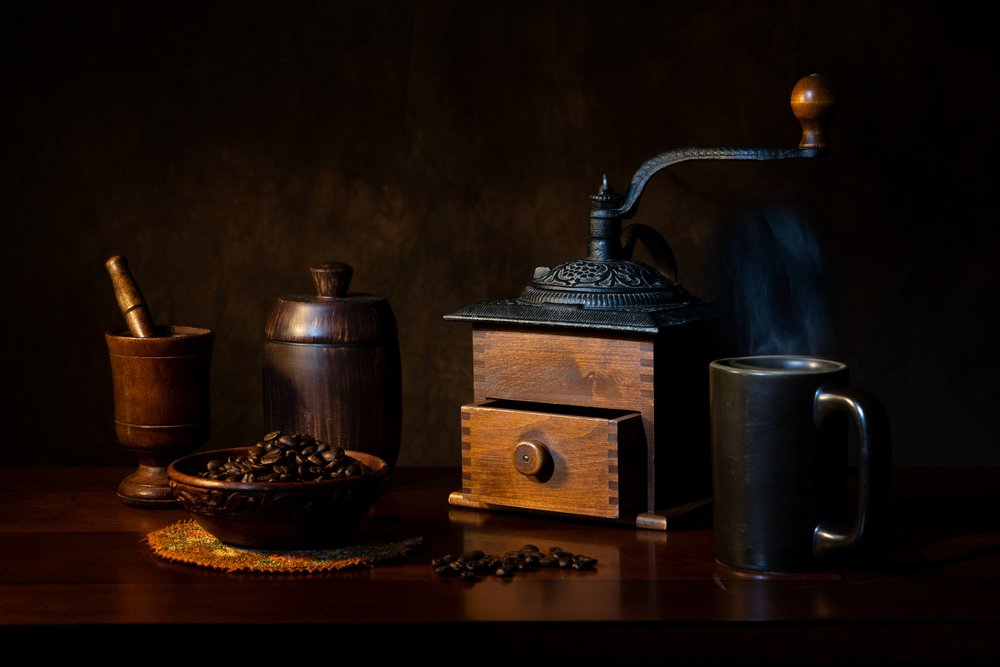 Rustiek koffie-stilleven door Dennis Zhang