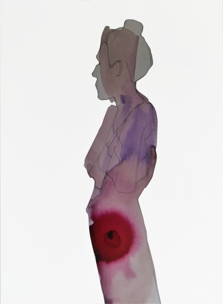 Abstracte rode figuur door Doris Schmitz