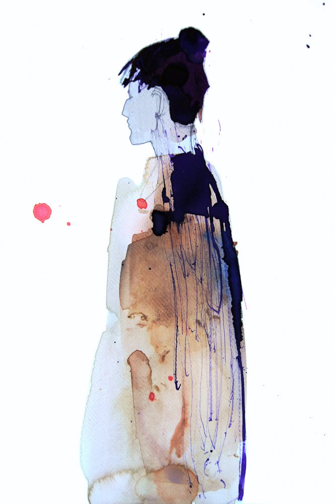 Abstract: Profiel van een vrouw door Doris Schmitz