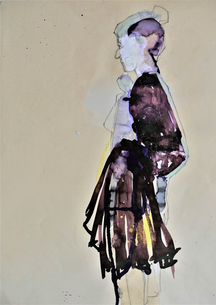 Abstract: Profiel van een vrouw door Doris Schmitz