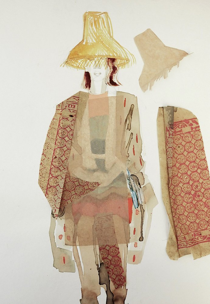 Boheemse mode-illustratie door Doris Schmitz