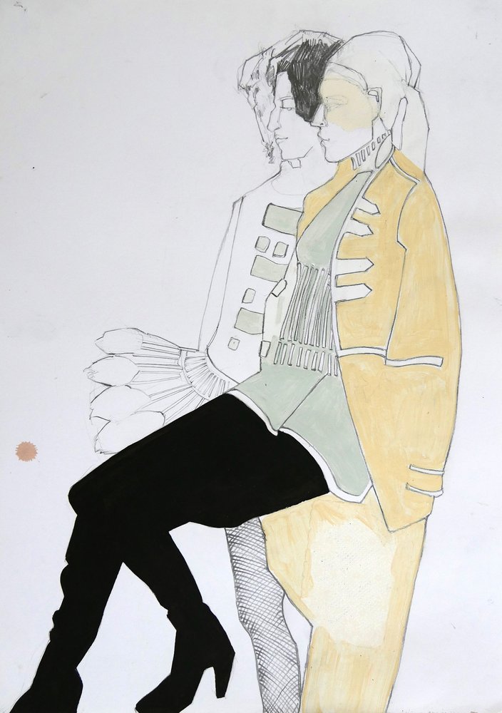 Stijlvolle mode-illustratie door Doris Schmitz