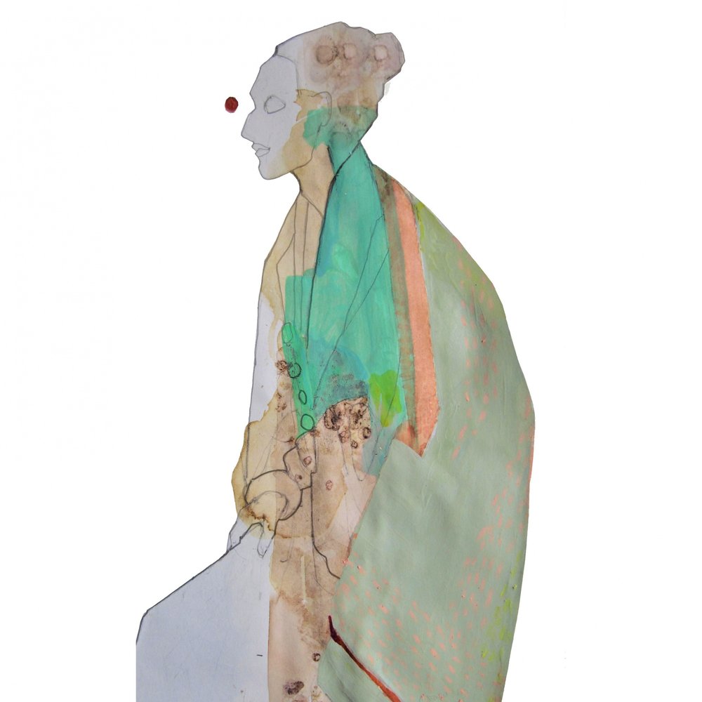 Contemplatieve abstracte figuur door Doris Schmitz