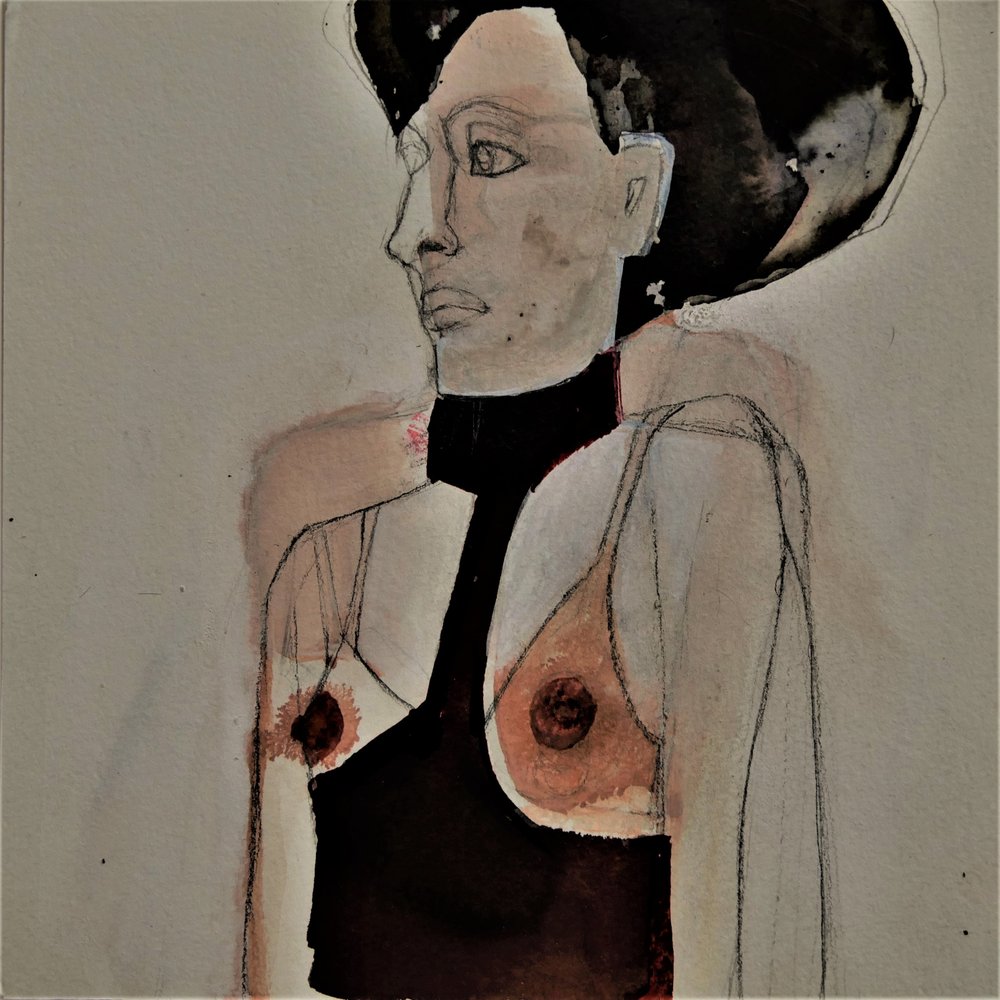 Contemplatieve vrouwenfiguur door Doris Schmitz