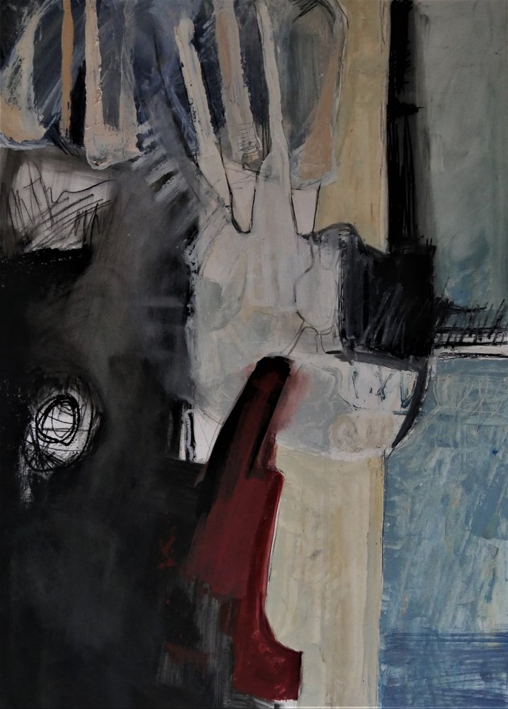 Donkere abstracte vormen door Doris Schmitz