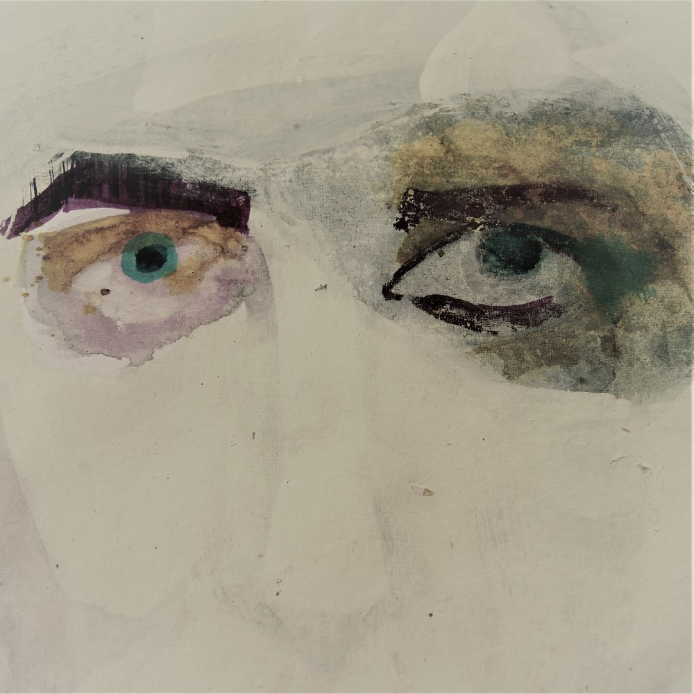 Dromerig abstract portret door Doris Schmitz
