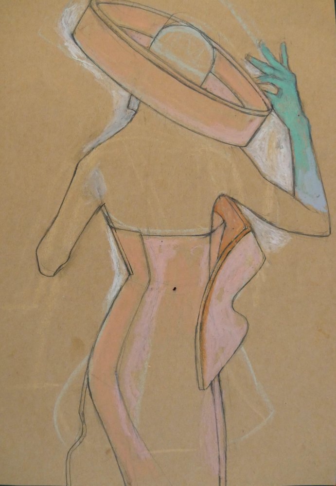 Elegante vrouw met hoed door Doris Schmitz