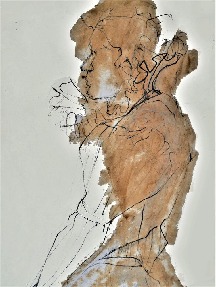 Expressief mannelijk portret door Doris Schmitz