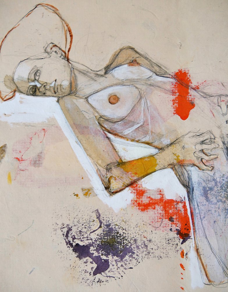 Expressieve liggende figuur door Doris Schmitz