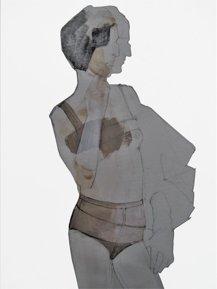 Een gefragmenteerde figuur uit de modewereld door Doris Schmitz