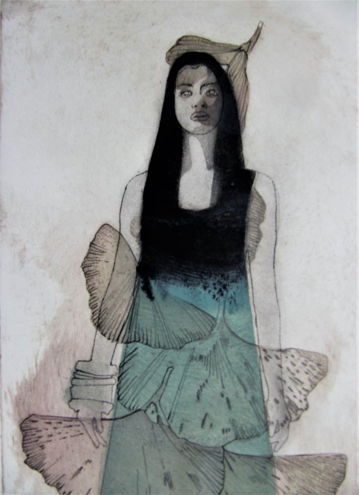 Portret van een Ginkgo-vrouw door Doris Schmitz