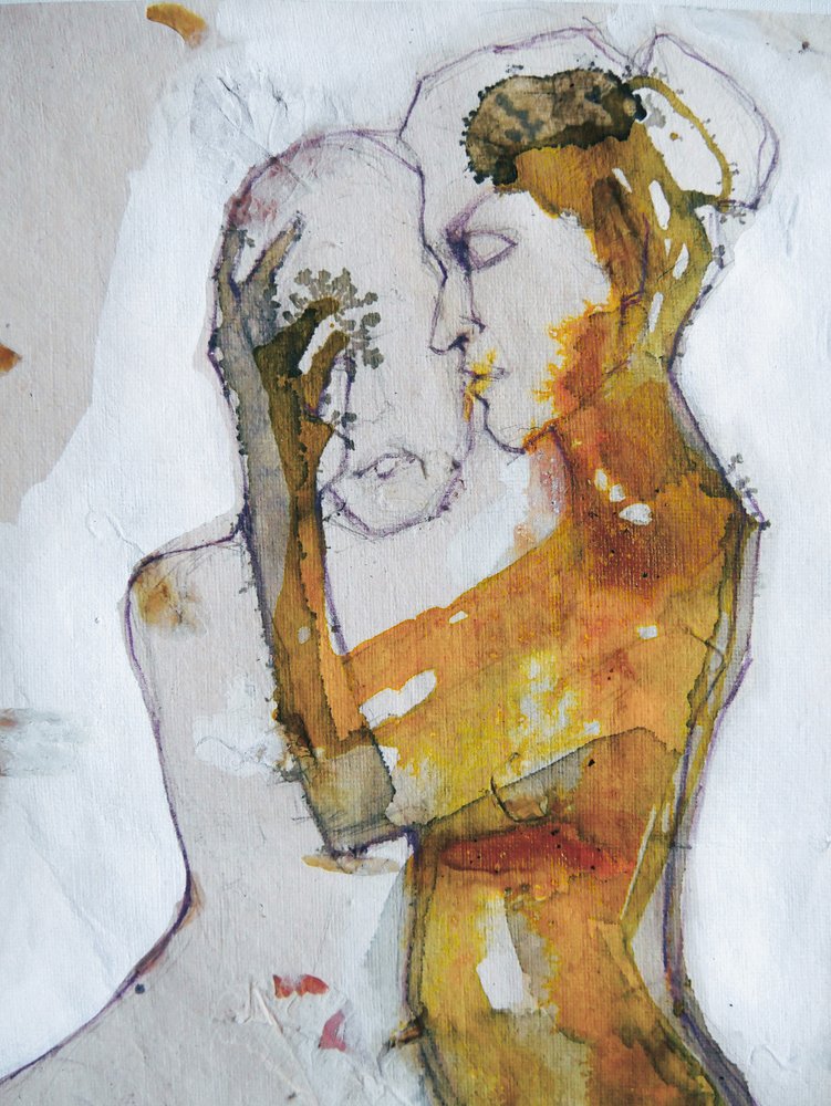 Gouden omhelzing door Doris Schmitz