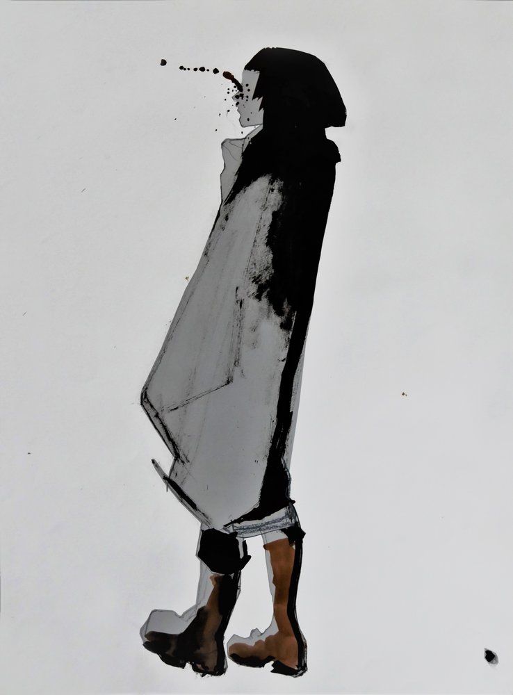 Figuur met inktvlekken door Doris Schmitz