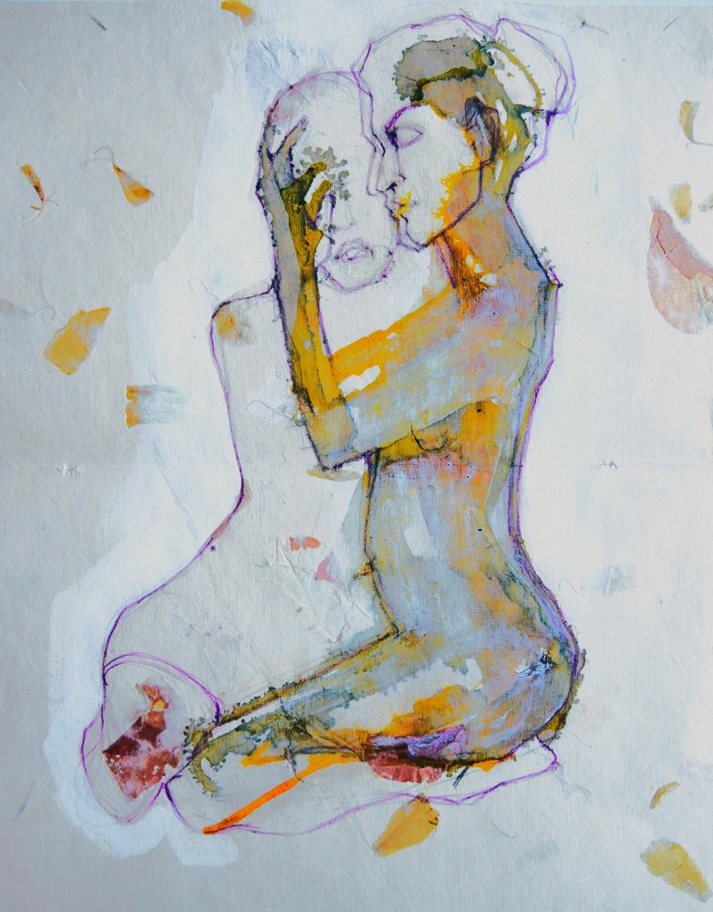 Intieme gouden omhelzing door Doris Schmitz