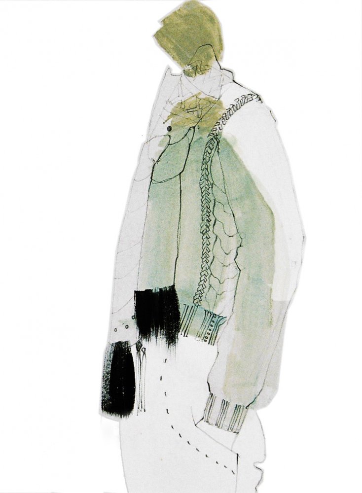 Minimalistische mode-illustratie door Doris Schmitz