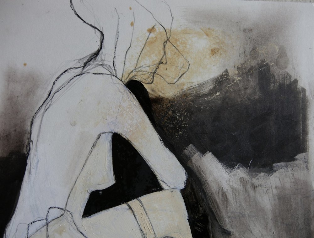 Studie van een peinzende figuur door Doris Schmitz