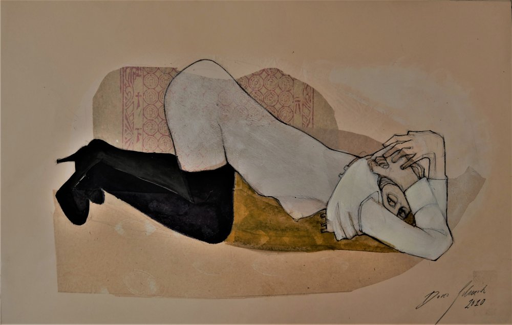 Liggende vrouw door Doris Schmitz