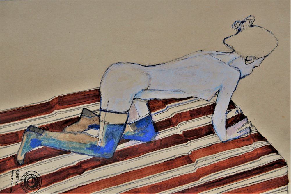 Sensuele knielende vrouw door Doris Schmitz