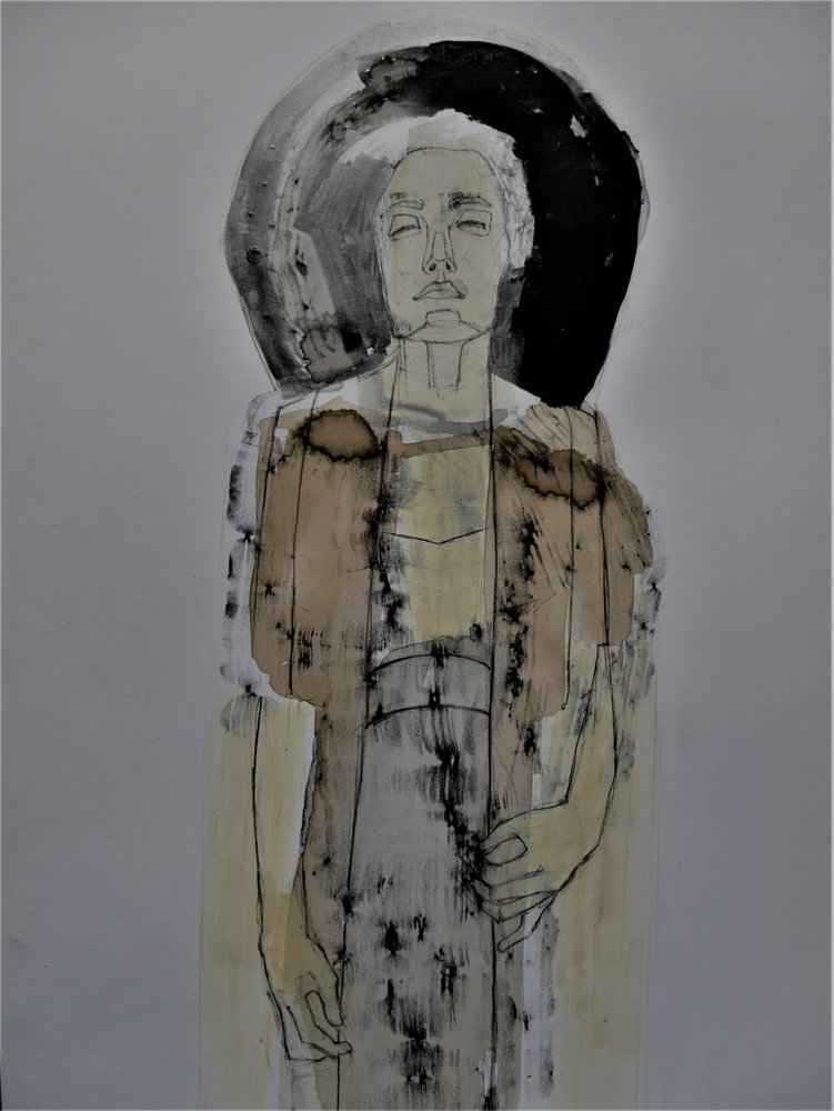 Rustig abstract portret door Doris Schmitz