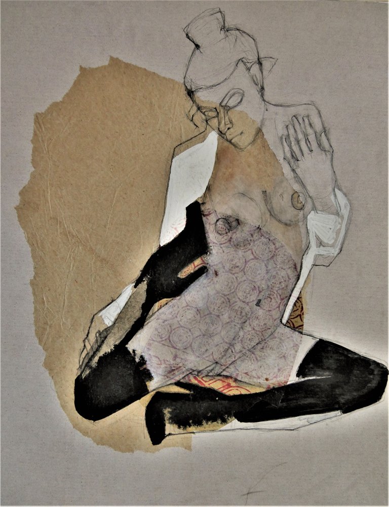 Rustige zittende figuur door Doris Schmitz