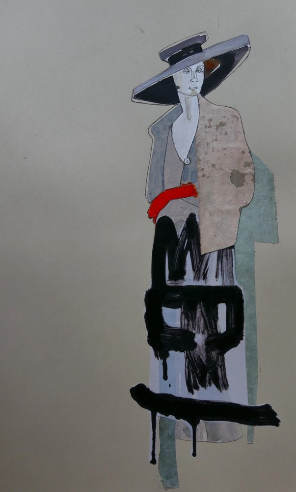 Graffiti van een stijlvolle vrouw door Doris Schmitz