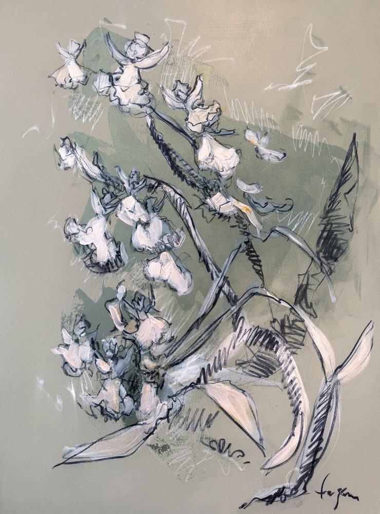 Verfijnde bloemenschets door Dorothy Fagan