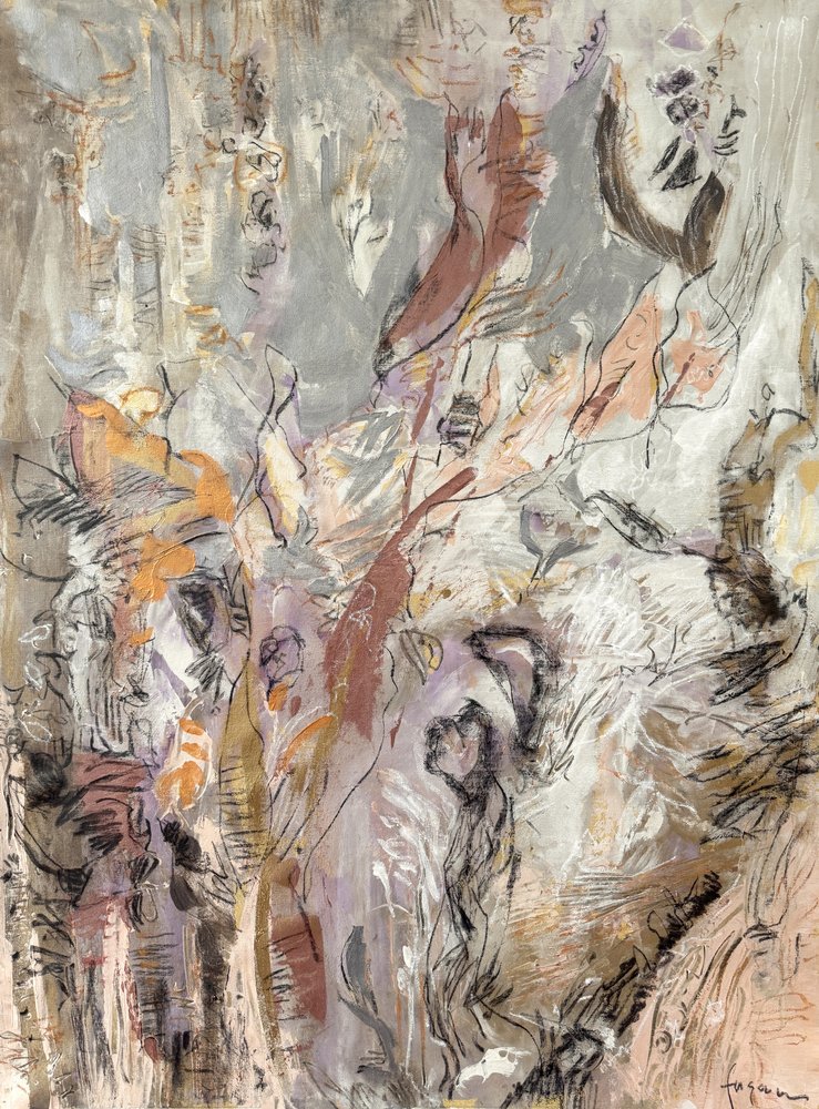 Vloeiend, organisch, abstract door Dorothy Fagan