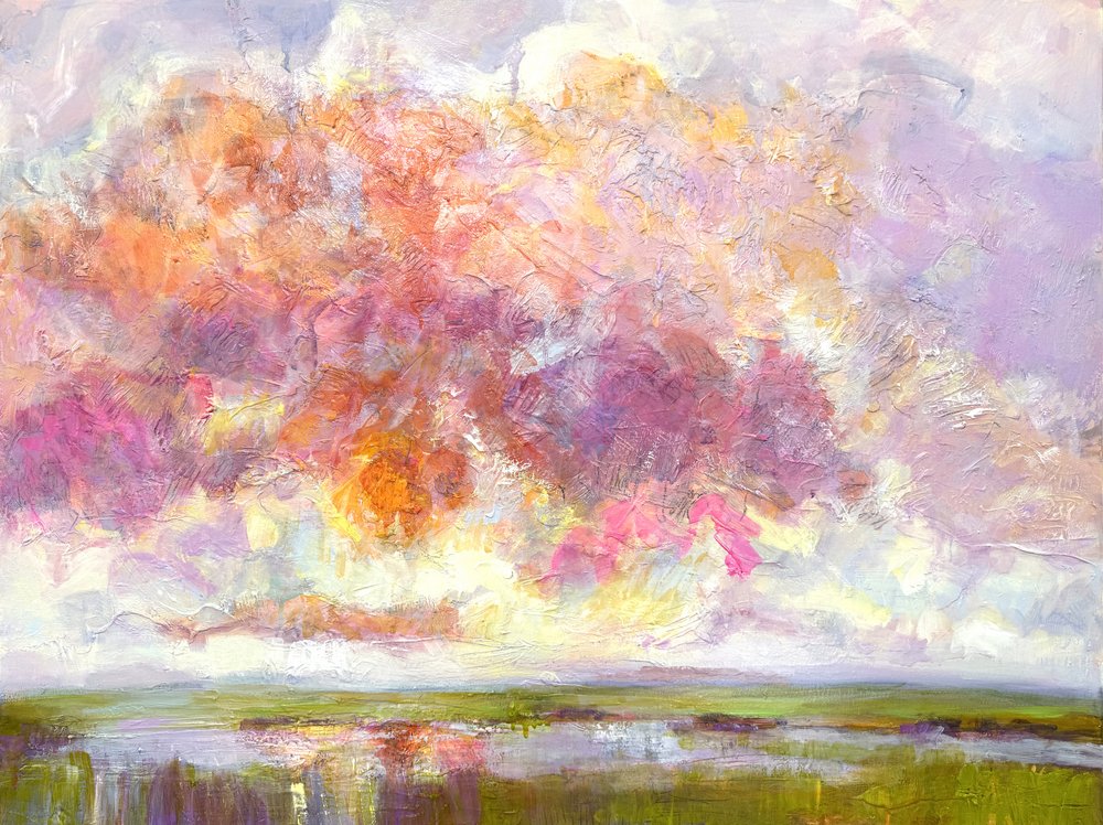 Zonsonderganggloed in het moeras door Dorothy Fagan