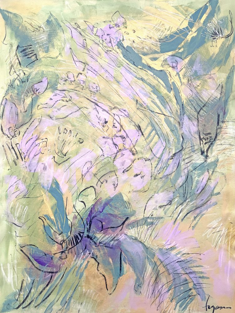 Zachte lavendelbloesems door Dorothy Fagan