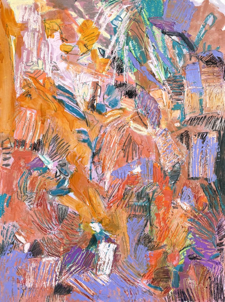 Levendige abstracte vormen door Dorothy Fagan