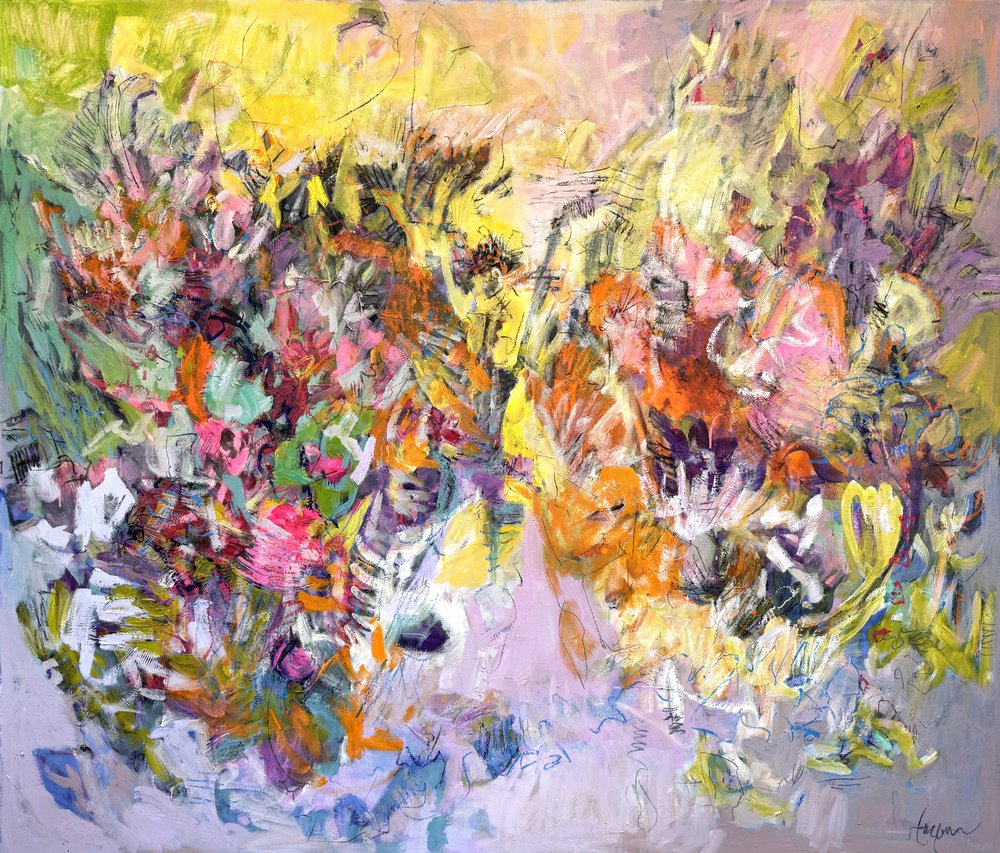 Levendig, bloemig en abstract door Dorothy Fagan