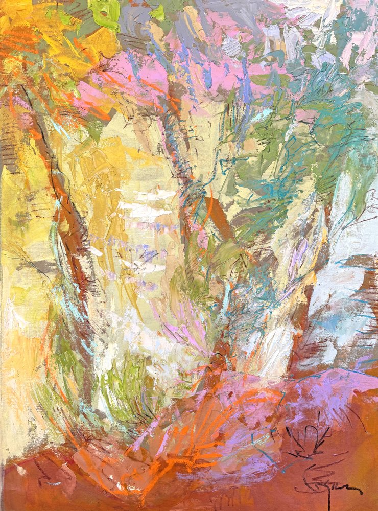 Levendig tuinabstract door Dorothy Fagan