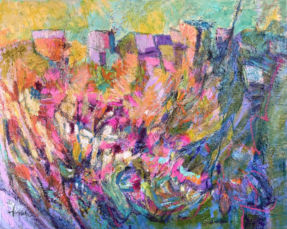 Kleurrijke bloemen op de heuvels door Dorothy Fagan