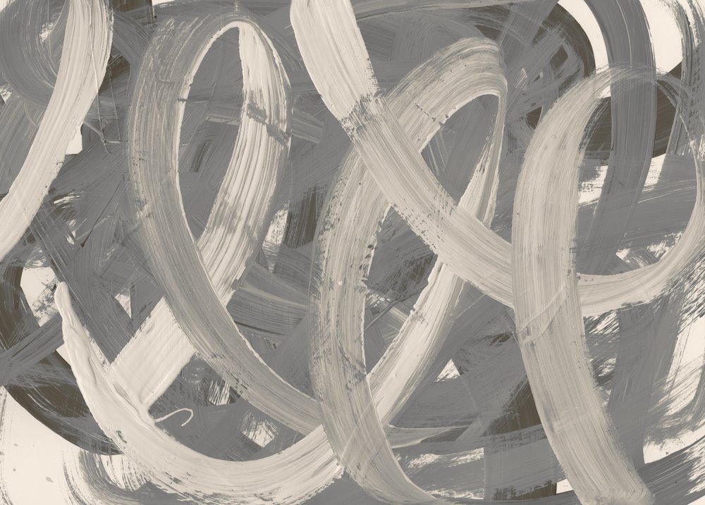 Abstracte, herhalende penseelstreken door Edward Selkirk