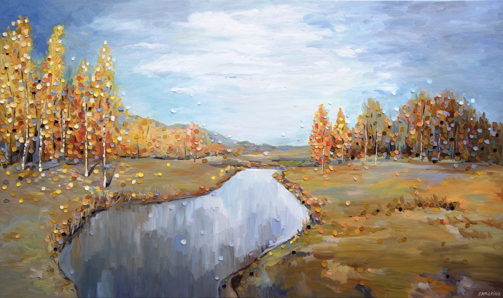 Het bruisende Fall River door Ekaterina Ermilkina