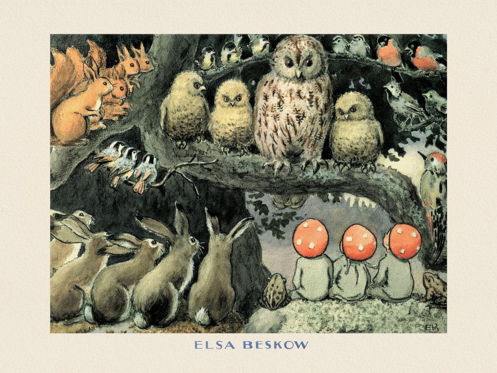 De kinderen van de kerstman  - De bosdieren Boarder door Elsa Beskow