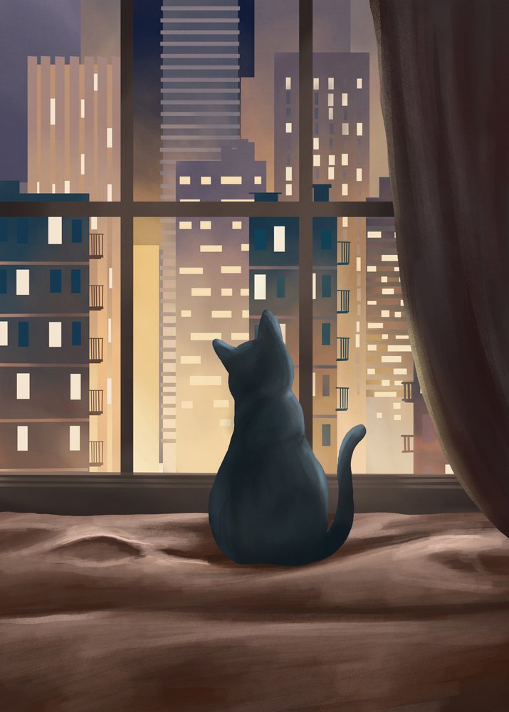 Black Cat City Glow door Flow Line