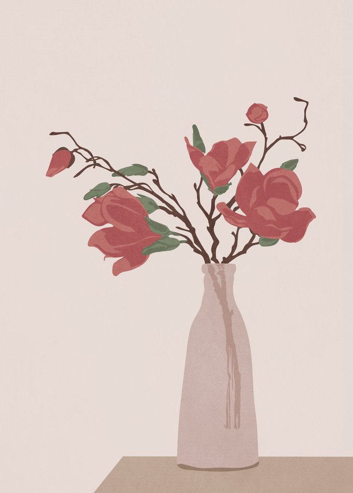 Elegante Magnolia-vazen door Flow Line