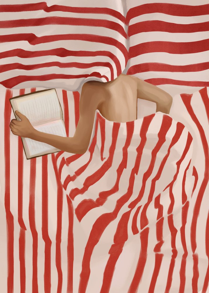 Lezen in bed door Flow Line