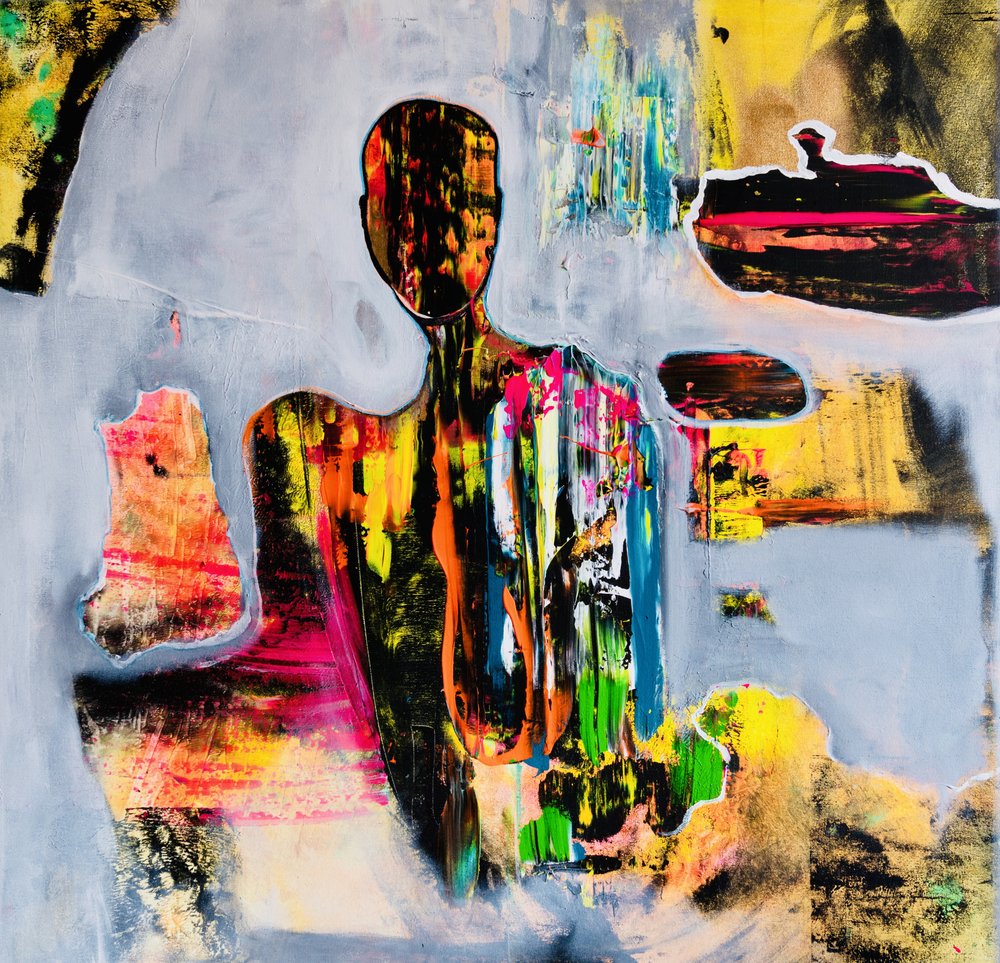Kleurrijke abstracte figuur door Fredrik Olsen