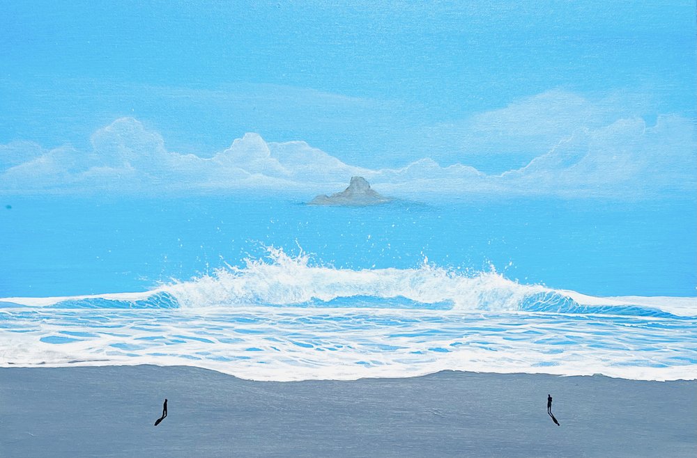 Golven op Blue Beach door Fredrik Olsen