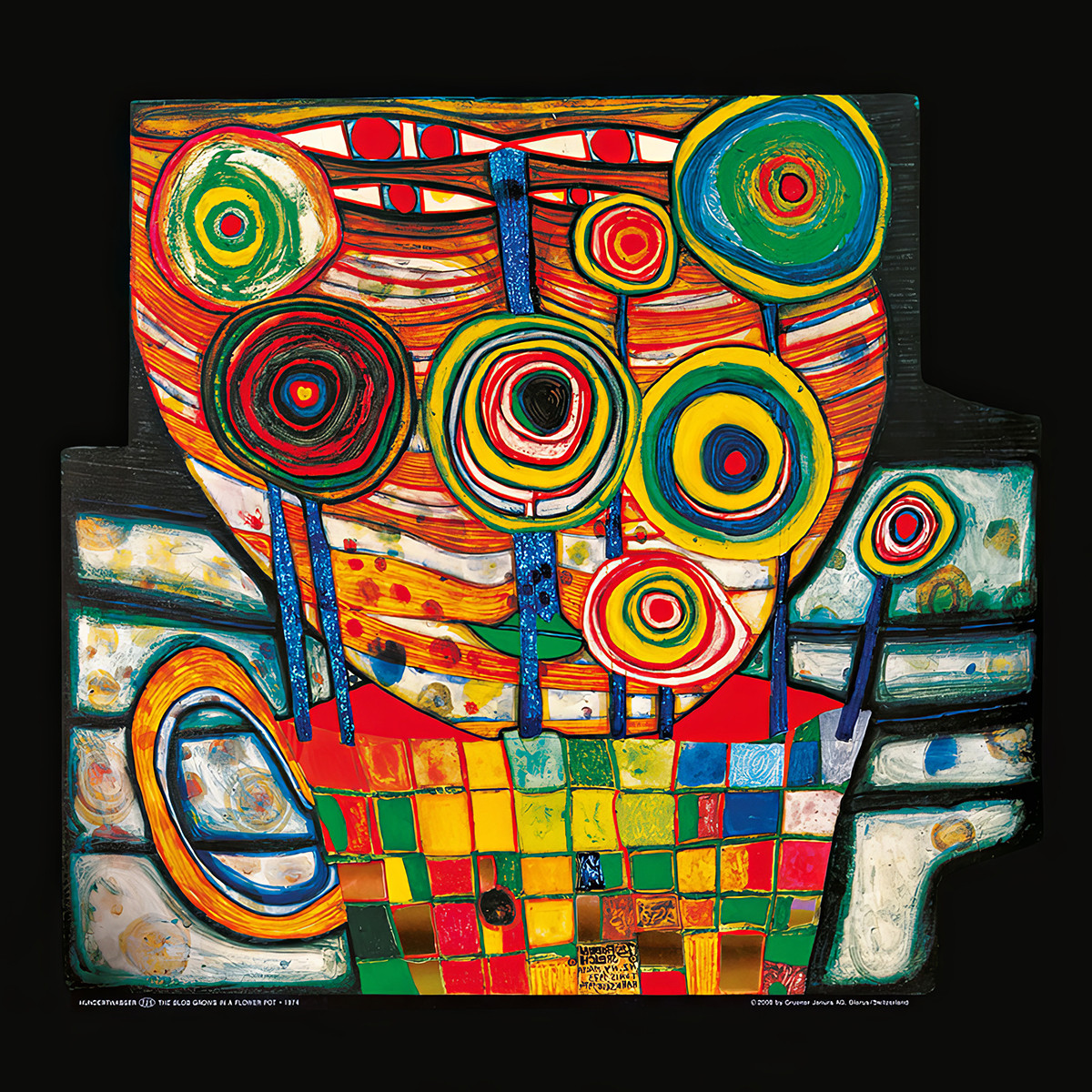 Dat ding groeit in de bloempot door Friedensreich Hundertwasser