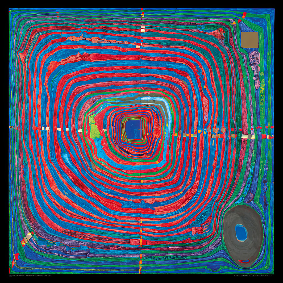 De grote weg door Friedensreich Hundertwasser
